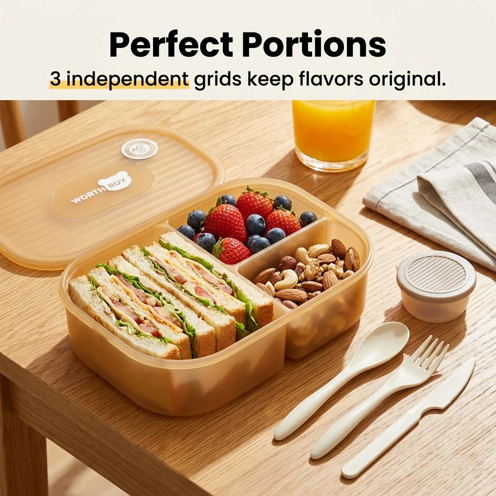 กล่องเบนโตะพลาสติกแบบแบ่งช่อง  - Meal Prep Or Prep Meal บทวิจารณ์และราคา