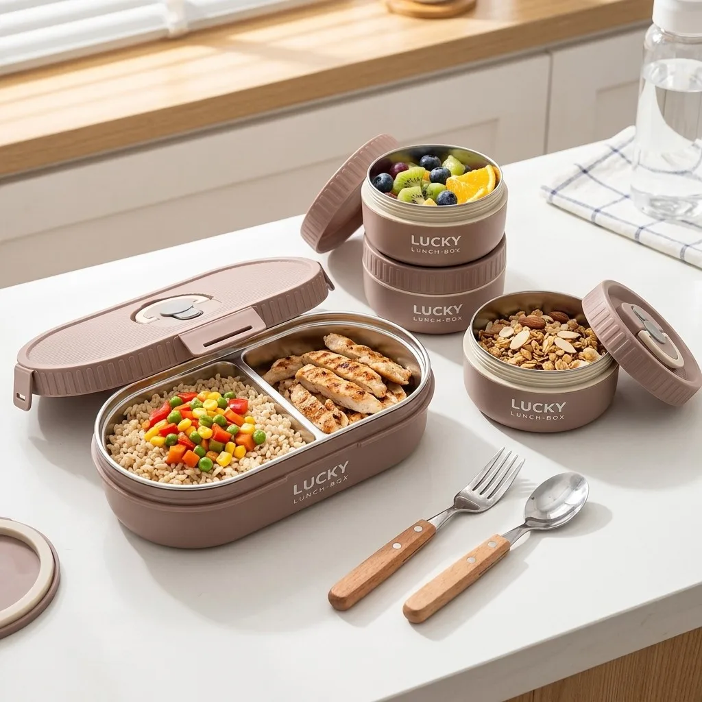 ชุดกล่องข้าวสแตนเลส 304 กล่องเ - Meal Prep Or Prep Meal บทวิจารณ์และราคา