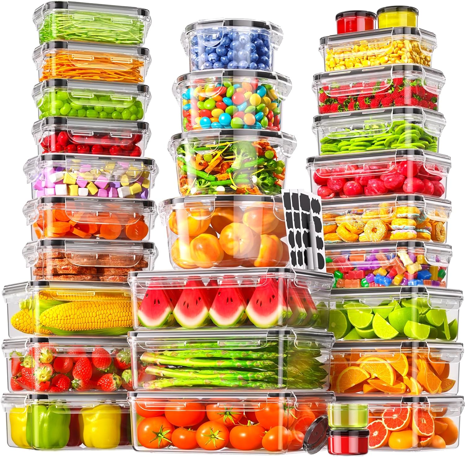50 ชิ้น/25 แพ็ค กล่องเก็บอาหาร - Meal Prep Kitchen บทวิจารณ์และราคา